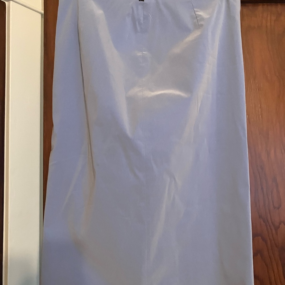 Moschino Jeans reflective Sky Blue pencil skirt with fluorescent shine.